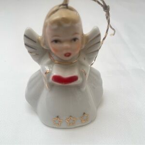 Charming Angel Ornament with Gold Accents